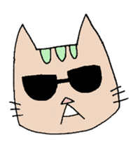 glasses cat sticker #2399803