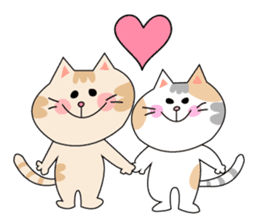 Healing Cats named Harchan & Parchan sticker #2401083