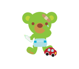 Clover the Green Baby Bear sticker #2401795