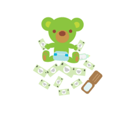 Clover the Green Baby Bear sticker #2401801