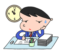 White-collar worker daily life sticker #2402785