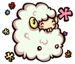 Baa of fluffy sheep . sticker #2404770