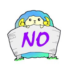 Colorful fluffy sheep sticker #2404817