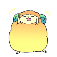 Colorful fluffy sheep sticker #2404818