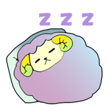 Colorful fluffy sheep sticker #2404827