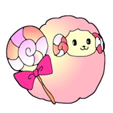 Colorful fluffy sheep sticker #2404830