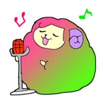 Colorful fluffy sheep sticker #2404833