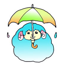 Colorful fluffy sheep sticker #2404837