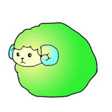 Colorful fluffy sheep sticker #2404838