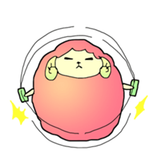 Colorful fluffy sheep sticker #2404840