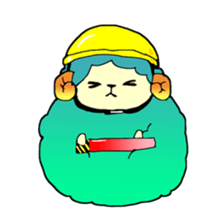 Colorful fluffy sheep sticker #2404841