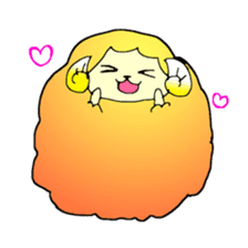 Colorful fluffy sheep sticker #2404842