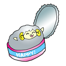 Colorful fluffy sheep sticker #2404845