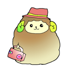 Colorful fluffy sheep sticker #2404851