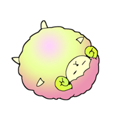 Colorful fluffy sheep sticker #2404854