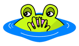 Cute Frog appeared sticker #2406071