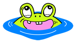 Cute Frog appeared sticker #2406075