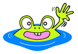 Cute Frog appeared sticker #2406076