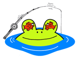 Cute Frog appeared sticker #2406080