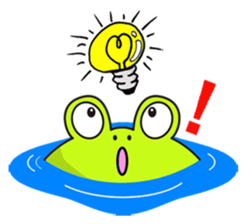 Cute Frog appeared sticker #2406088
