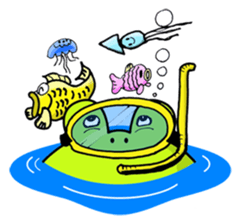 Cute Frog appeared sticker #2406090