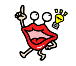 Lips ghost sticker #2407181
