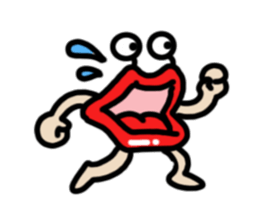 Lips ghost sticker #2407188