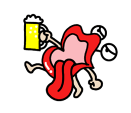 Lips ghost sticker #2407190