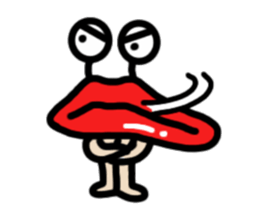 Lips ghost sticker #2407201