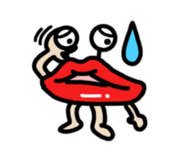 Lips ghost sticker #2407205