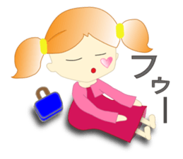 A girl and milk sticker #2407540