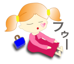 A girl and milk sticker #2407540