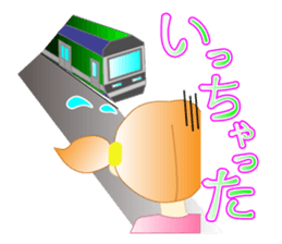 A girl and milk sticker #2407541