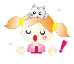 A girl and milk sticker #2407544