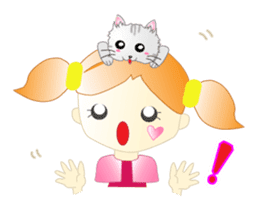 A girl and milk sticker #2407544