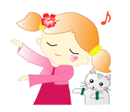 A girl and milk sticker #2407546