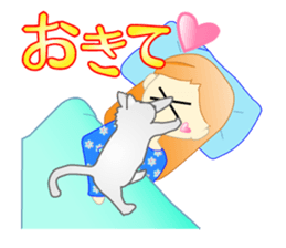 A girl and milk sticker #2407552