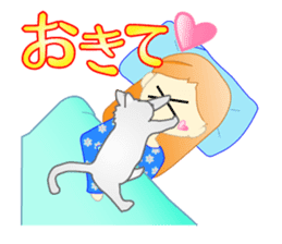 A girl and milk sticker #2407552