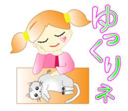 A girl and milk sticker #2407558