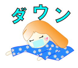 A girl and milk sticker #2407560