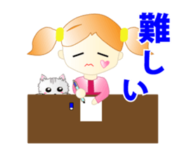 A girl and milk sticker #2407561