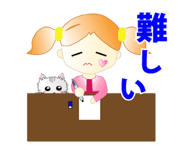 A girl and milk sticker #2407561