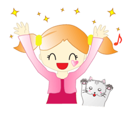 A girl and milk sticker #2407567