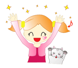 A girl and milk sticker #2407567