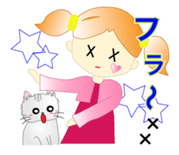 A girl and milk sticker #2407571