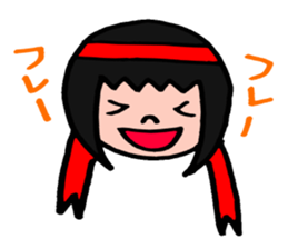 The girl sometimes becomes animals sticker #2407616
