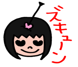 The girl sometimes becomes animals sticker #2407618