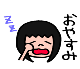 The girl sometimes becomes animals sticker #2407629