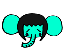 The girl sometimes becomes animals sticker #2407643