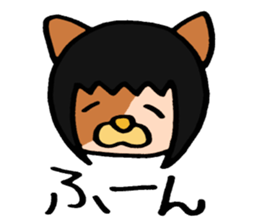 The girl sometimes becomes animals sticker #2407652